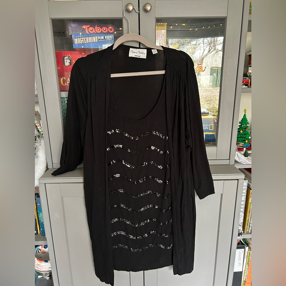 Avenue Modern Metallic 14/16 Women's Blouse